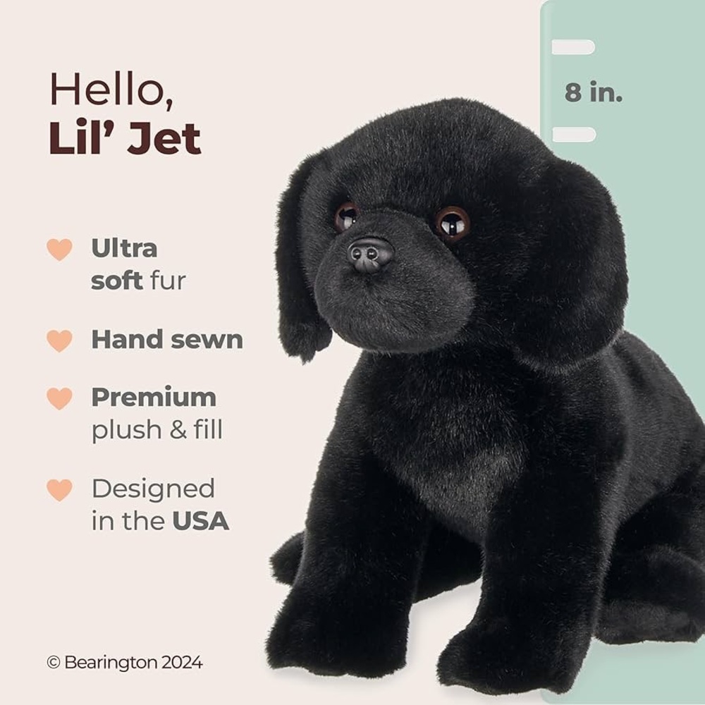 Bearington Collection Lil' Jet The Labrador Retriever Plush 8"